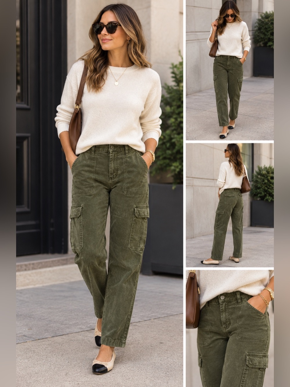 Sanctuary Olive Green Cargo Corduroy Pants